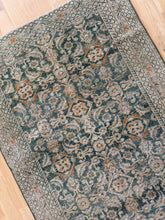Load image into Gallery viewer, Antique Malayer 3’4” x 4’8” blue pattern for kitchen or mudroom