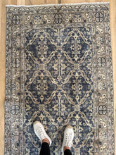 Load image into Gallery viewer, Vintage Turkish 3’6”x 6’9” runner kitchen bathroom
