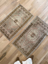 Load image into Gallery viewer, Vintage Twin (2) Mini Rugs
